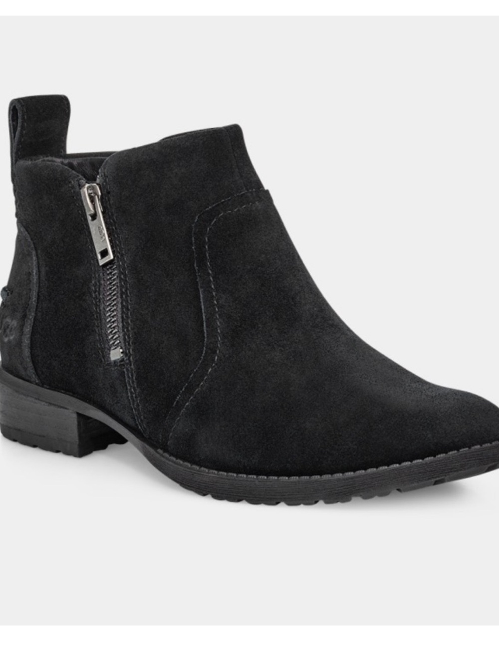 Ugg Aureo II Zip Suede Women’s Bootie Black Sz 8 Like New